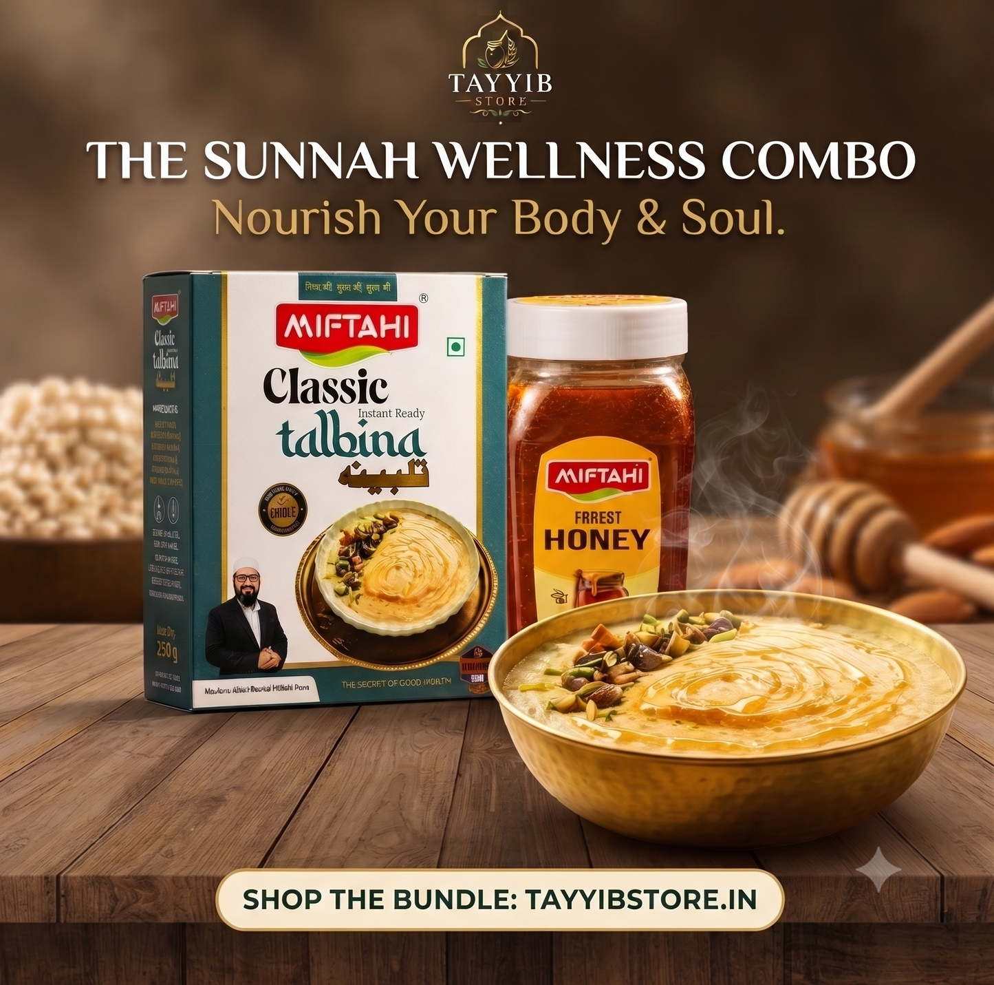Miftahi Wellness Combo – Forest Honey & Talbina Bundle